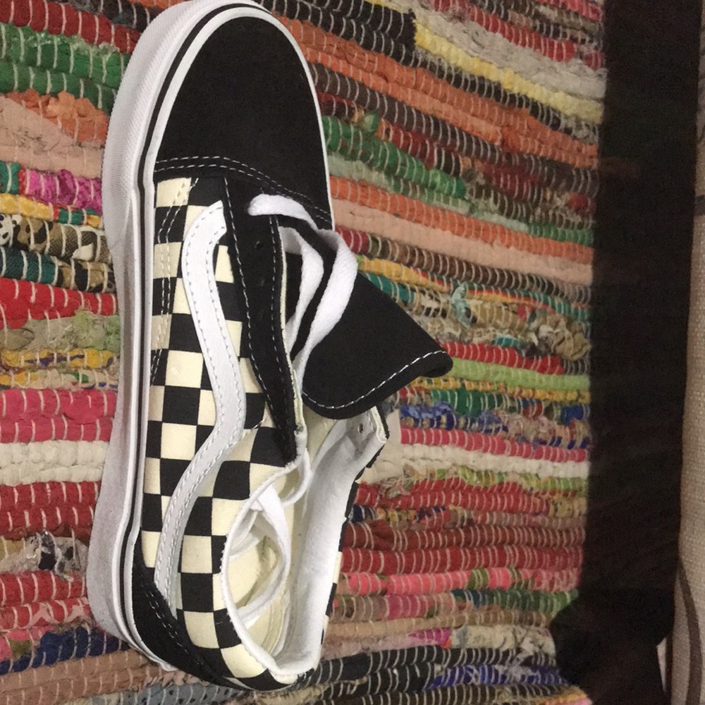 Brand new checkered vans